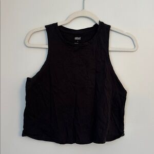 Girlfriend Collective Black Organic Cotton Muscle Tank